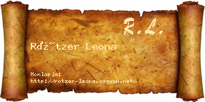Rötzer Leona névjegykártya